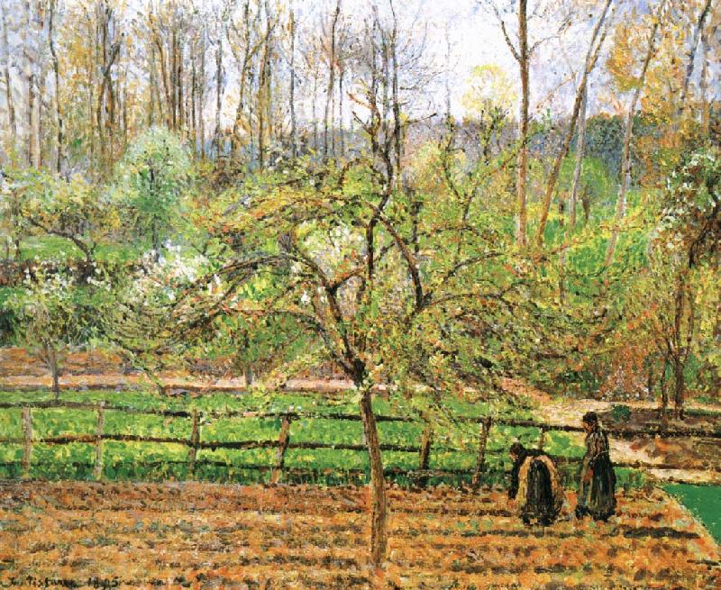 Camille Pissarro Women in the spring of the fence Germany oil painting art